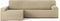 Hoes voor chaise longue met lange armleuning links Eysa BRONX Beige 170 x 110 x 310 cm