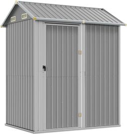 vidaXL - Tuinschuur - 192x152,5x237 - cm - gegalvaniseerd - staal - lichtgrijs