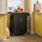 SoBuy FKW110-SCH - Keukenwagen - Zwarte opbergkast op wielen - 60 x 90 x 43 cm