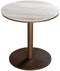 Yoi - Millor side table dia. 50x50 cm aluminium bronze/travertin