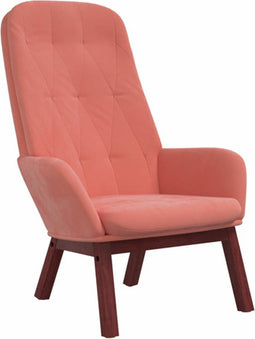 vidaXL Relaxstoel fluweel roze