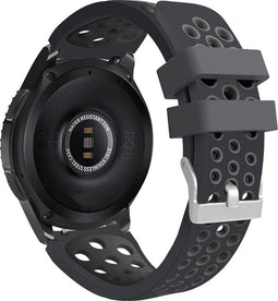 Luxe Siliconen Sport Bandje 22mm - Zwart
