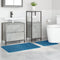 vidaXL - 2-delige - set - badmatten - blauw - polypropyleen - antislip
