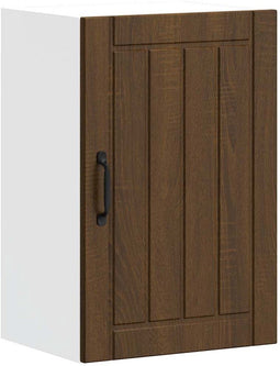 vidaXL - Keukenwandkast - Lucca - bewerkt - hout - bruin - eikenkleur