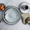 Dutch Rose Organic Bord Plat 21,5 cm Blauw - Stoneware Handgemaakt
