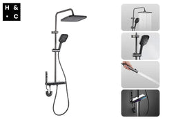 Home & Comfort Luxe Doucheset - Doucheset met Kraan Regendouche Handdouche Bidet - Digitale Temperatuurweergave - Chroom