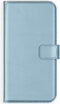 Selencia Galaxy S21 FE - Echt Lederen Bookcase - 3 Pashouders - Lichtblauw