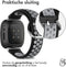 imoshion Siliconen sport bandje - Geschikt voor Fitbit Versa 4, Versa 3, Sense 2, Sense - Zwart - One Size