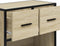 vidaXL - Nachtkastje - 60x31x60 - cm - bewerkt - hout - en - metaal - sonoma - eiken