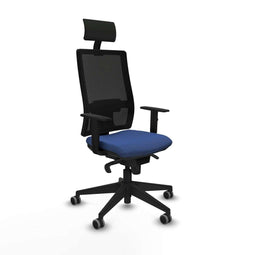 Bureaustoel met hoofdsteun Piqueras y Crespo 1D066G1 Marineblauw