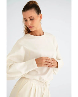 Maicazz SELMA - Sweatshirt - Tijdloze uitstraling - Off White - Maat S