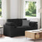 vidaXL - Loveseat - bank - 120 - cm - fluweel - zwart