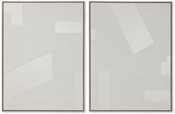 Schilderij Home ESPRIT Wit Modern 75 x 4 x 100 cm (2 Stuks)