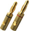 Oehlbach Banana B3 Pin - Banaanstekkers voor luidsprekerkabels - 24-kt. verguld - Goud (4 stuks)