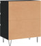 vidaXL - Dressoir - 60x35x70 - cm - bewerkt - hout - zwart