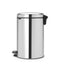 Brabantia NewIcon Prullenbak - 20 liter - Pedaal - Brilliant Steel