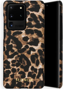 Selencia Hoesje Geschikt voor Samsung Galaxy S20 Ultra Hoesje - Selencia Maya Fashion Backcover - bruin