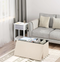 eSituro Opbergbank - Opvouwbare Zitbank 80L - 76 x 37 x 38 cm - Beige