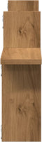 vidaXL - Wandschappen - 2 - st - 38x12x38 - cm - bewerkt - hout - artisanaal - eiken