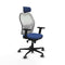 Piqueras y Crespo 2D036G2 - Bureaustoel - Verstelbare hoofdsteun en hoogte - Marineblauw