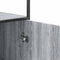 vidaXL - Hoge - kast - 35,5x35x139 - cm - bewerkt - hout - en - metaal - grijs - sonoma