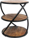 HSM Collection Salontafel Tower - ø43 cm - mangohout/ijzer