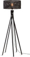 GOOD&MOJO Vloerlamp Java - Bamboe Zwart - Ø50x146cm - - Staande lampen voor Woonkamer - Slaapkamer