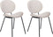 LUANA - Eetkamerstoel set van 2 - Beige - Fluweel