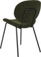 LUANA - Eetkamerstoel set van 2 - Donkergroen - Bouclé