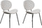 LUANA - Eetkamerstoel set van 2 - Lichtgrijs - Fluweel