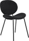 LUANA - Eetkamerstoel set van 2 - Zwart - Bouclé