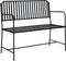 vidaXL - Tuinbank - met - Lattenontwerp - Zwart - 107 - cm - Staal