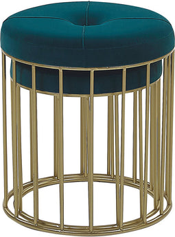 LUBBOCK - Hocker - Blauw - Fluweel