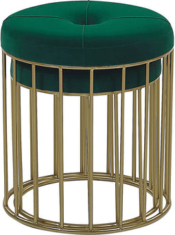 LUBBOCK - Hocker - Groen - Fluweel