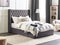 LUBBON - Bed met opbergruimte - Grijs - 140 x 200 cm - Fluweel