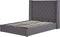 LUBBON - Bed met opbergruimte - Grijs - 140 x 200 cm - Fluweel