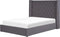 LUBBON - Bed met opbergruimte - Grijs - 140 x 200 cm - Fluweel