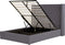 LUBBON - Bed met opbergruimte - Grijs - 140 x 200 cm - Fluweel