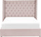 LUBBON - Bed met opbergruimte - Roze - 180 x 200 cm - Fluweel