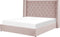 LUBBON - Bed met opbergruimte - Roze - 180 x 200 cm - Fluweel