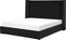 LUBBON - Bed met opbergruimte - Zwart - 180 x 200 cm - Fluweel