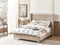 LUBBON - Tweepersoonsbed - Beige - 140 x 200 cm - Fluweel