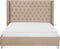 LUBBON - Tweepersoonsbed - Beige - 160 x 200 cm - Fluweel