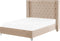 LUBBON - Tweepersoonsbed - Beige - 160 x 200 cm - Fluweel