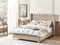 LUBBON - Tweepersoonsbed - Beige - 160 x 200 cm - Fluweel