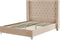LUBBON - Tweepersoonsbed - Beige - 160 x 200 cm - Fluweel