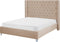 LUBBON - Tweepersoonsbed - Beige - 160 x 200 cm - Fluweel
