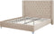 LUBBON - Tweepersoonsbed - Beige - 180 x 200 cm - Fluweel