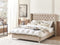 LUBBON - Tweepersoonsbed - Beige - 180 x 200 cm - Fluweel