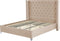 LUBBON - Tweepersoonsbed - Beige - 180 x 200 cm - Fluweel